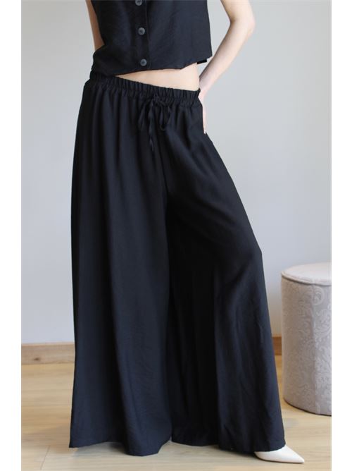 Pantalone a palazzo con coulisse DIECI MINUTI | 11481